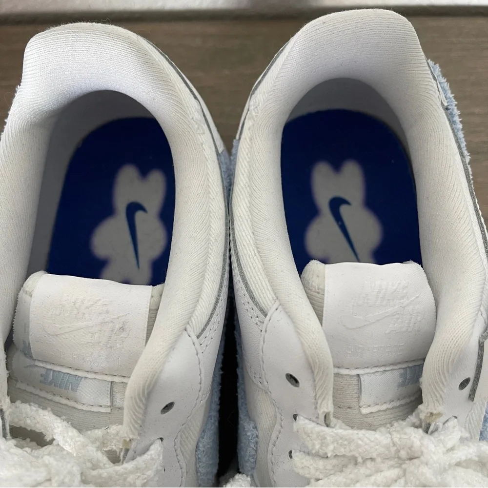 Nike Air Force 1 Low Shadow Chenille Swoosh Blue Tint (Women's) FJ4567-100 w/box - Picture 6 of 14